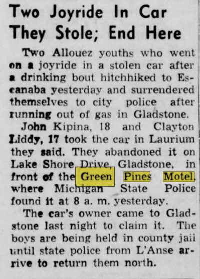Green Pines Motel - Feb 1953 Article